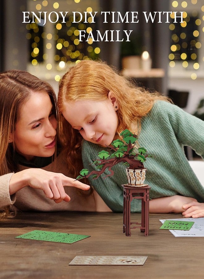 Wowood 3D Wooden Puzzle for Adults - Evergreen Pine Bonsai, DIY Wood Model Kit, Creative Craft Kit, Unique Gift and Home Decor for Nature Lovers (115PCS) - Image 4